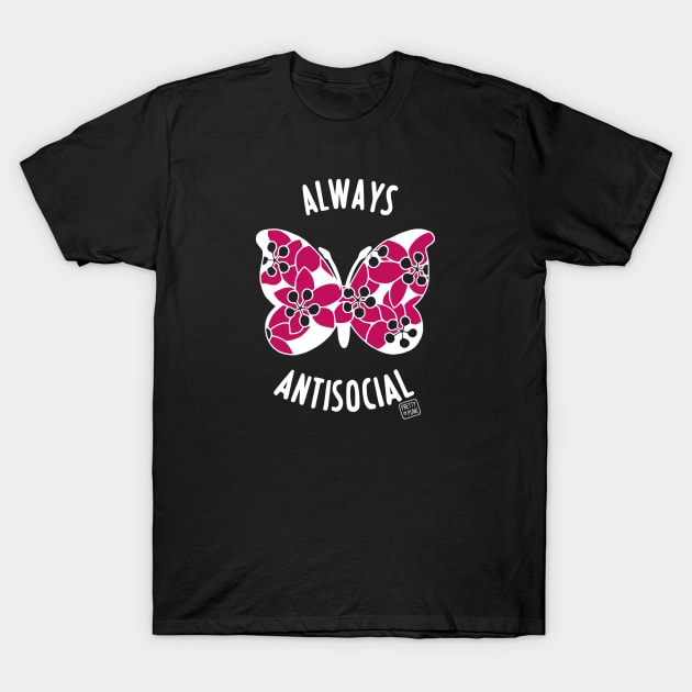 Always Antisocial Butterfly T-Shirt by prettyinpunk